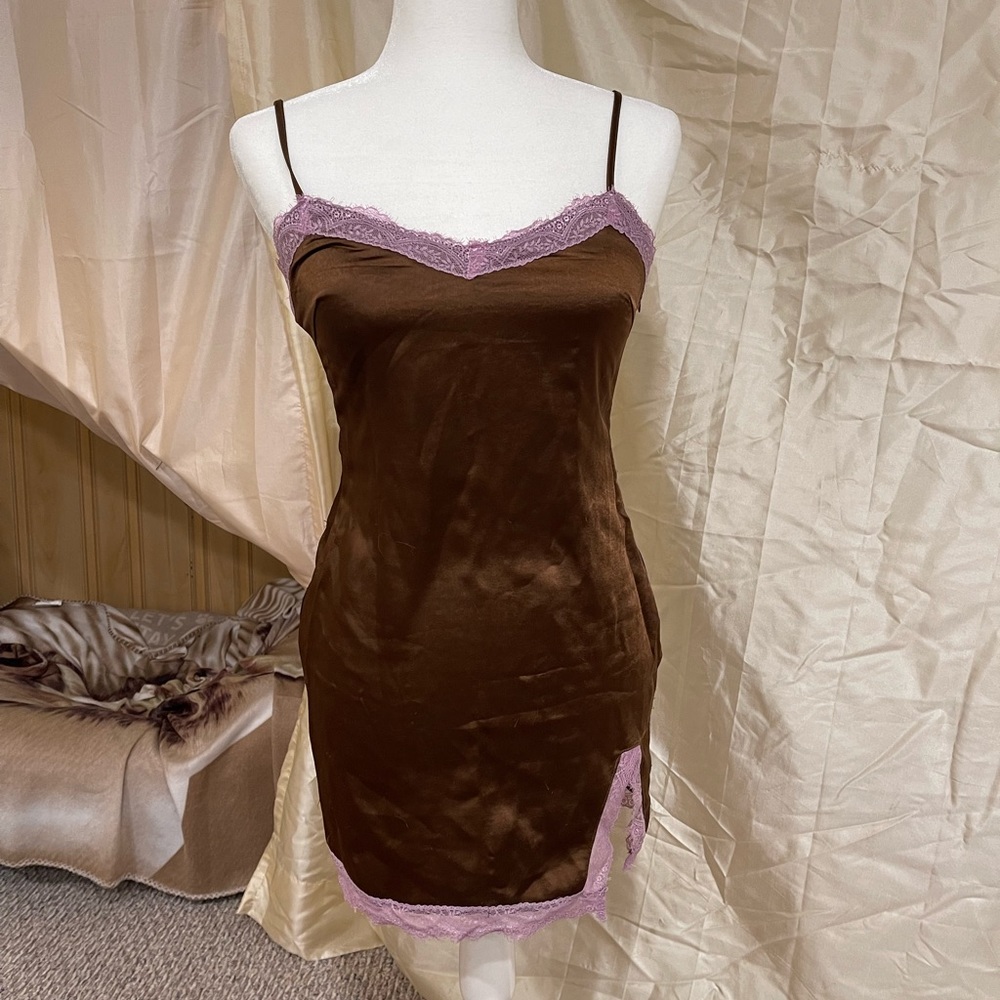 brown slip dress!